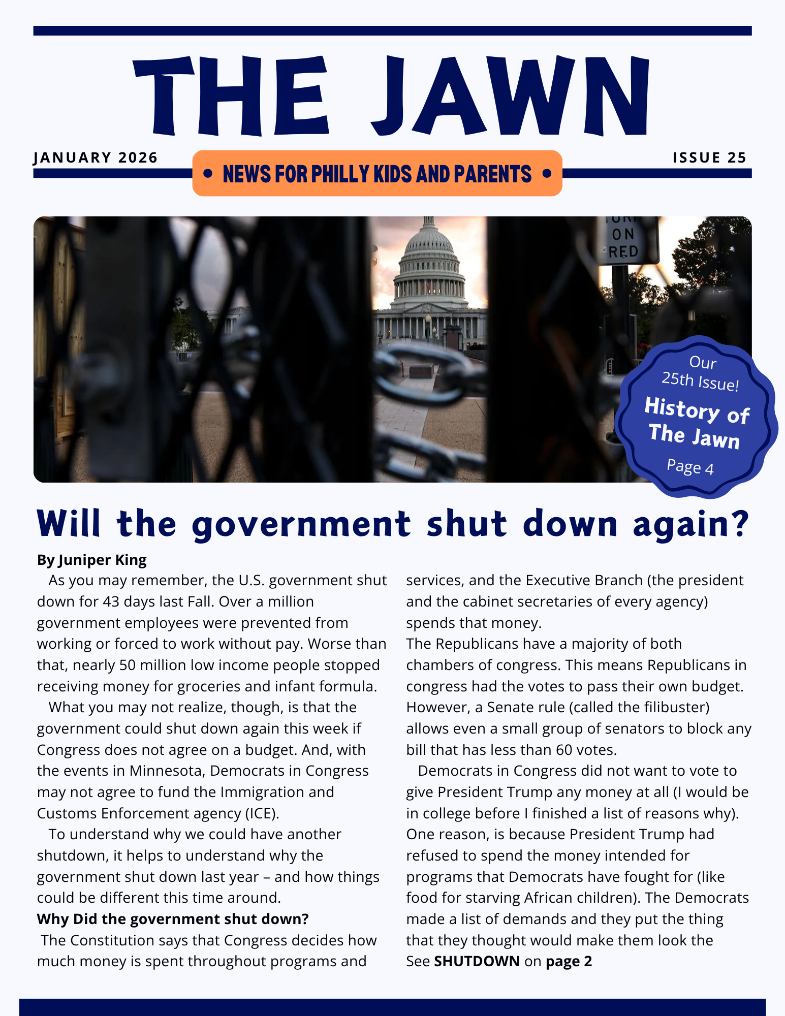 The Jawn, Issue 25, Page 1